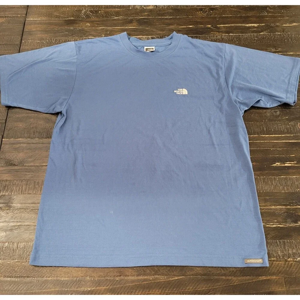 The North Face Shirt Adult Large Blue Short Sleeve Vaporwick